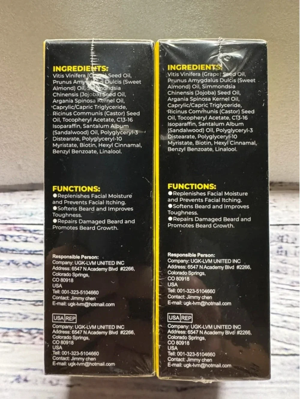 2 Packs of 2 Beard Growth Caster Oil
